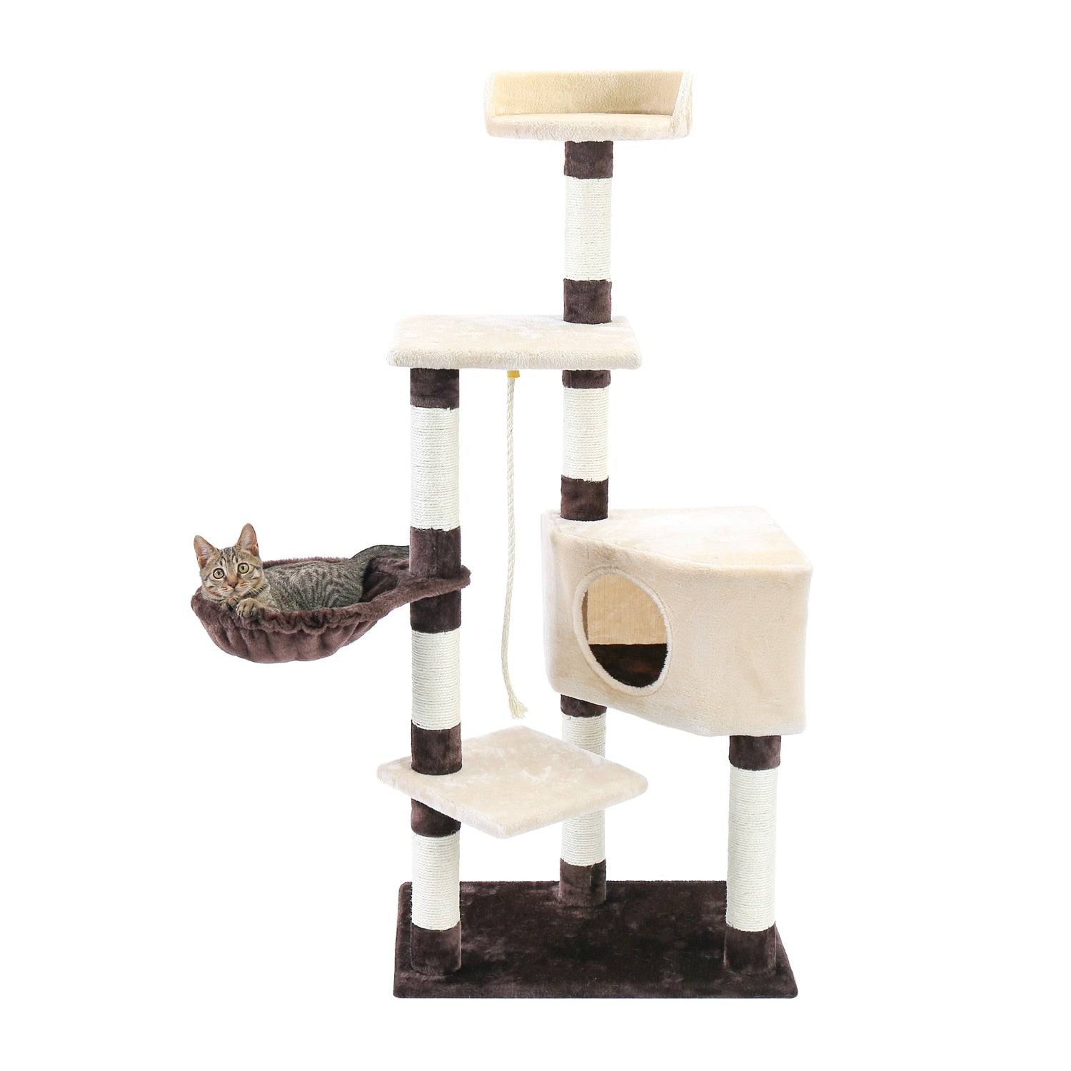 Cat Tree Furniture Tower Climb Activity Tree Scratcher Play House Kitty Tower Furniture Pet Play House