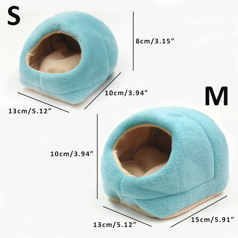 Soft Fleece Hamster Bed Sleeping Bag Small Pets Cave Nest Bed Cushion Warm Slippers Pet House