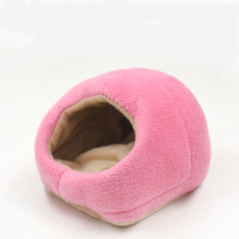 Soft Fleece Hamster Bed Sleeping Bag Small Pets Cave Nest Bed Cushion Warm Slippers Pet House