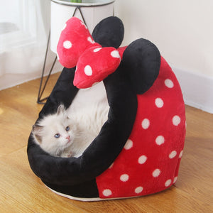 Warm Cat Bed Kitten House Pet Basket Lounger Cushion Small Dogs Pillow Mat Tent Puppy Nest Cave Sleeping Beds House for Cats