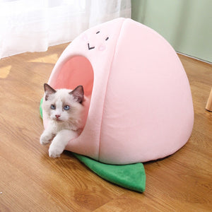 Warm comfort Cat Bed Pet Basket Lounger Kitten House Mat Small Dogs Cave Tent Cute Soft Cushion Washable Cats House Beds For