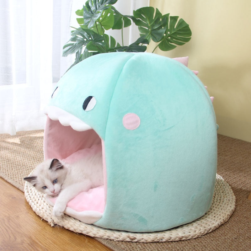 2021 New Cave Cat House Pet Bed Tent Lounger Dog Basket Mat Puppy Kittens Warm Cozy House Kennel Cushion Supplies Bed For Cats