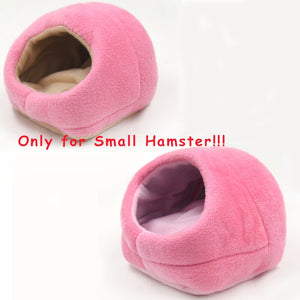 Soft Fleece Hamster Bed Sleeping Bag Small Pets Cave Nest Bed Cushion Warm Slippers Pet House