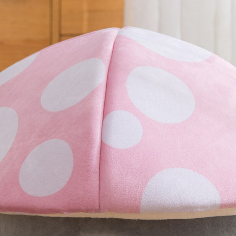 Cartoon Mushroom Dog House Semi-Closed Soft Cat Beds Small Dog Sleeping Mat Kennel Plush Cat Nest Free Shipping Pets Products