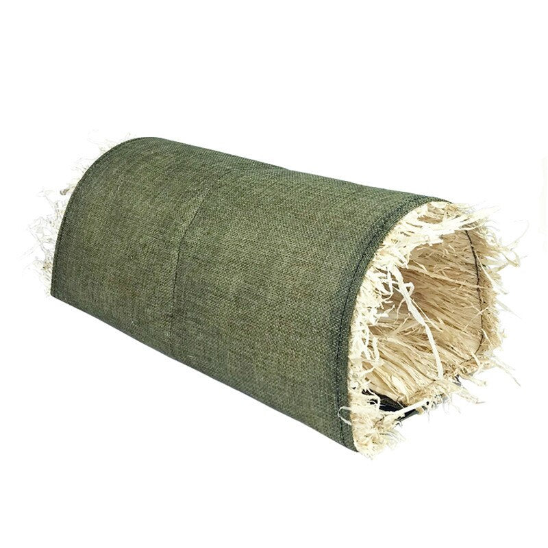 Rabbit Hideaway Toy Grass Straw Bunny Toy Tunnel Hamster Accessories for Guineapig Chinchilla Ferret Rats клетка для грызунов