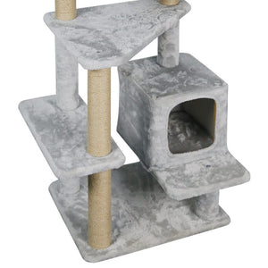 Cat Scratcher Tower Home Furniture Cat Tree Pets Hammock Sisal Cat Scratching Post Climbing Frame Toy Spacious Perch