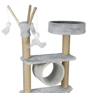 Cat Scratcher Tower Home Furniture Cat Tree Pets Hammock Sisal Cat Scratching Post Climbing Frame Toy Spacious Perch