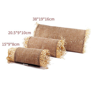 Rabbit Hideaway Toy Grass Straw Bunny Toy Tunnel Hamster Accessories for Guineapig Chinchilla Ferret Rats клетка для грызунов