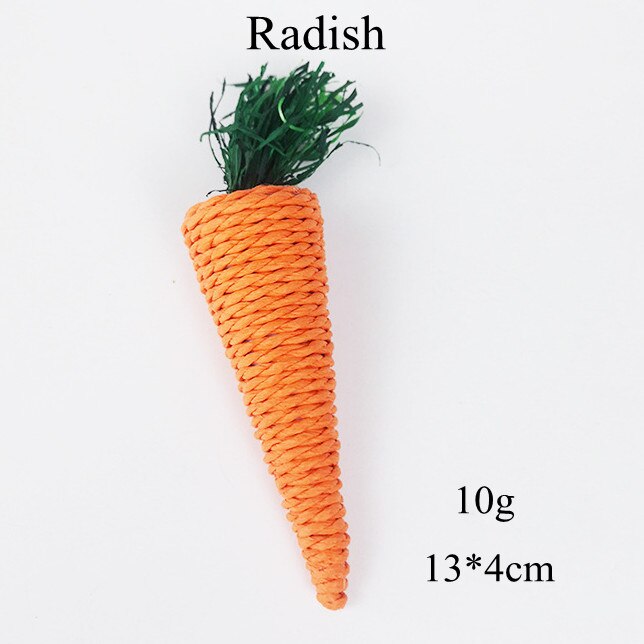 Hamster Rabbit Chew Toy Bite Grind Teeth Toys Corn Carrot Woven Balls for Tooth Cleaning Molar Small Animal Accessories Rabbit