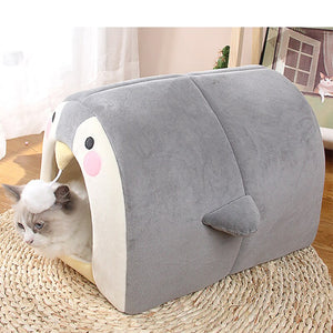 New Cute Cat Bed Warm Cat House Small Dog Tent Mat Soft Puppy Pet Basket Cave Cushion Bed for Cats Pet Accessories for Supplies