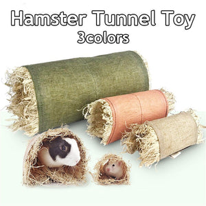 Rabbit Hideaway Toy Grass Straw Bunny Toy Tunnel Hamster Accessories for Guineapig Chinchilla Ferret Rats клетка для грызунов