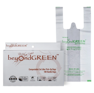 beyondGREEN Plant-Based Cat Litter Poop Waste Pick-Up Bags with Handles