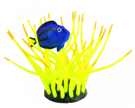 Underwater Treasures Glow Action Bubbling Blue Tang in Anemone