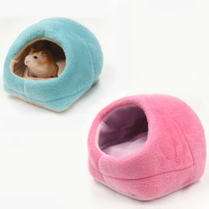 Soft Fleece Hamster Bed Sleeping Bag Small Pets Cave Nest Bed Cushion Warm Slippers Pet House