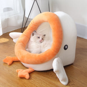 Warm Cat Bed Kitten House Pet Basket Lounger Cushion Small Dogs Pillow Mat Tent Puppy Nest Cave Sleeping Beds House for Cats