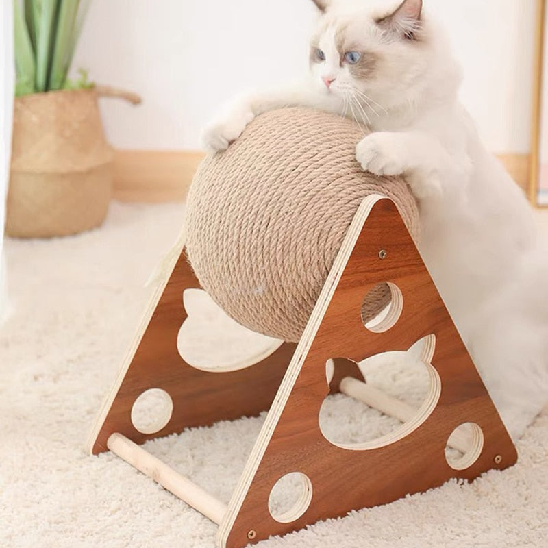 Cat Toy Interactive Cat Scratcher Board Kitten Sisal Rope Ball Scratch Paws Pet Grinding Scratching Cats For Scratcher Toys