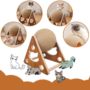 Cat Scratching Ball Toy Kitten Rope Ball Board Grinding Paws Toys