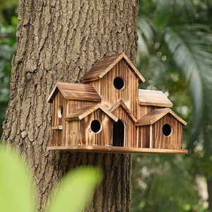 Handmade Natural Wood Bird House