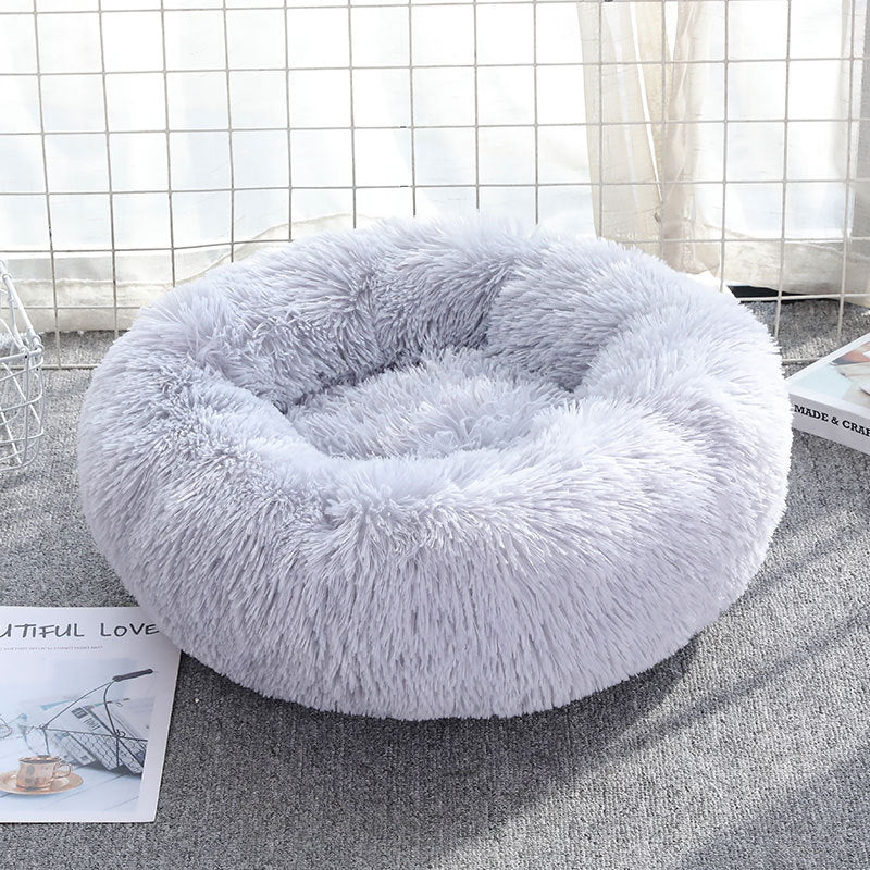 Dog Bed Long Plush Basket