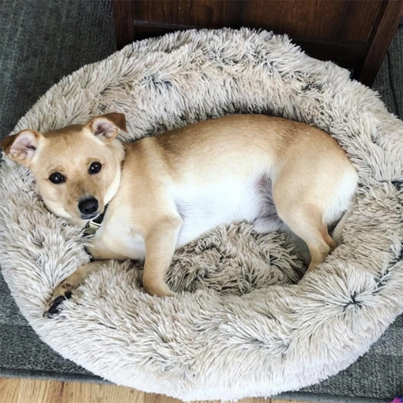 Dog Bed Long Plush Basket