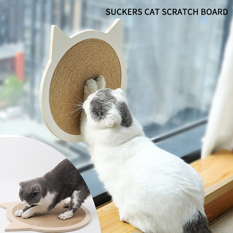 Sisal Suckers Cat Scratching Board Toy For Cats Training Grinding Claw Rope Kitten Wear-resistant Scratcher Bed Pet Furniture