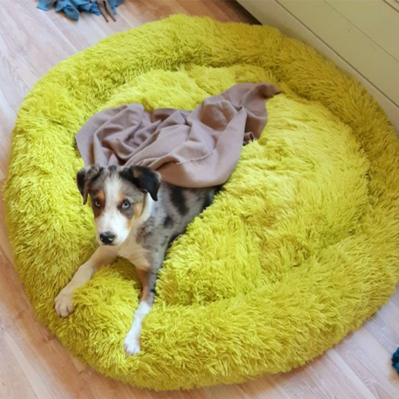 Dog Bed Long Plush Basket