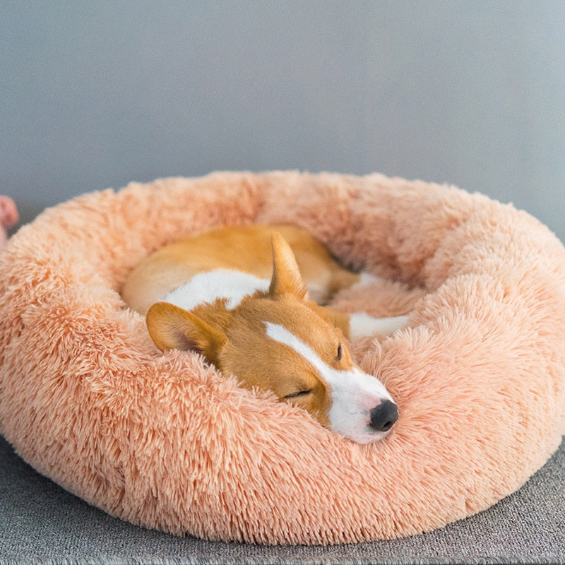 Dog Bed Long Plush Basket