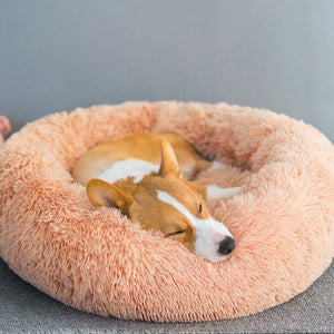 Dog Bed Long Plush Basket