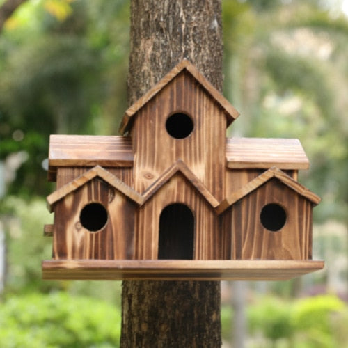 Handmade Natural Wood Bird House