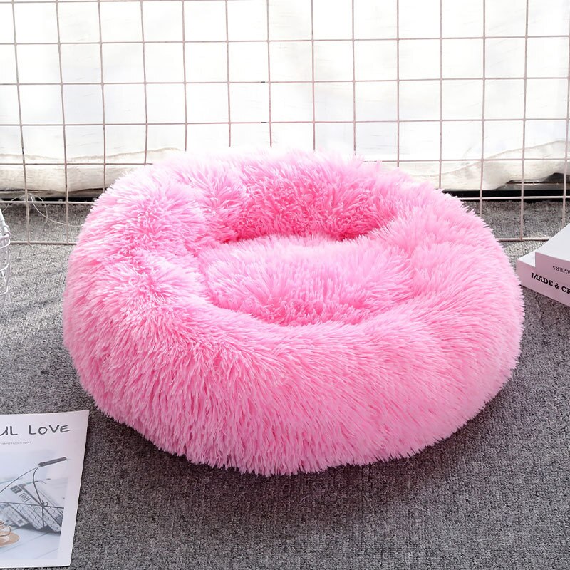 Dog Bed Long Plush Basket